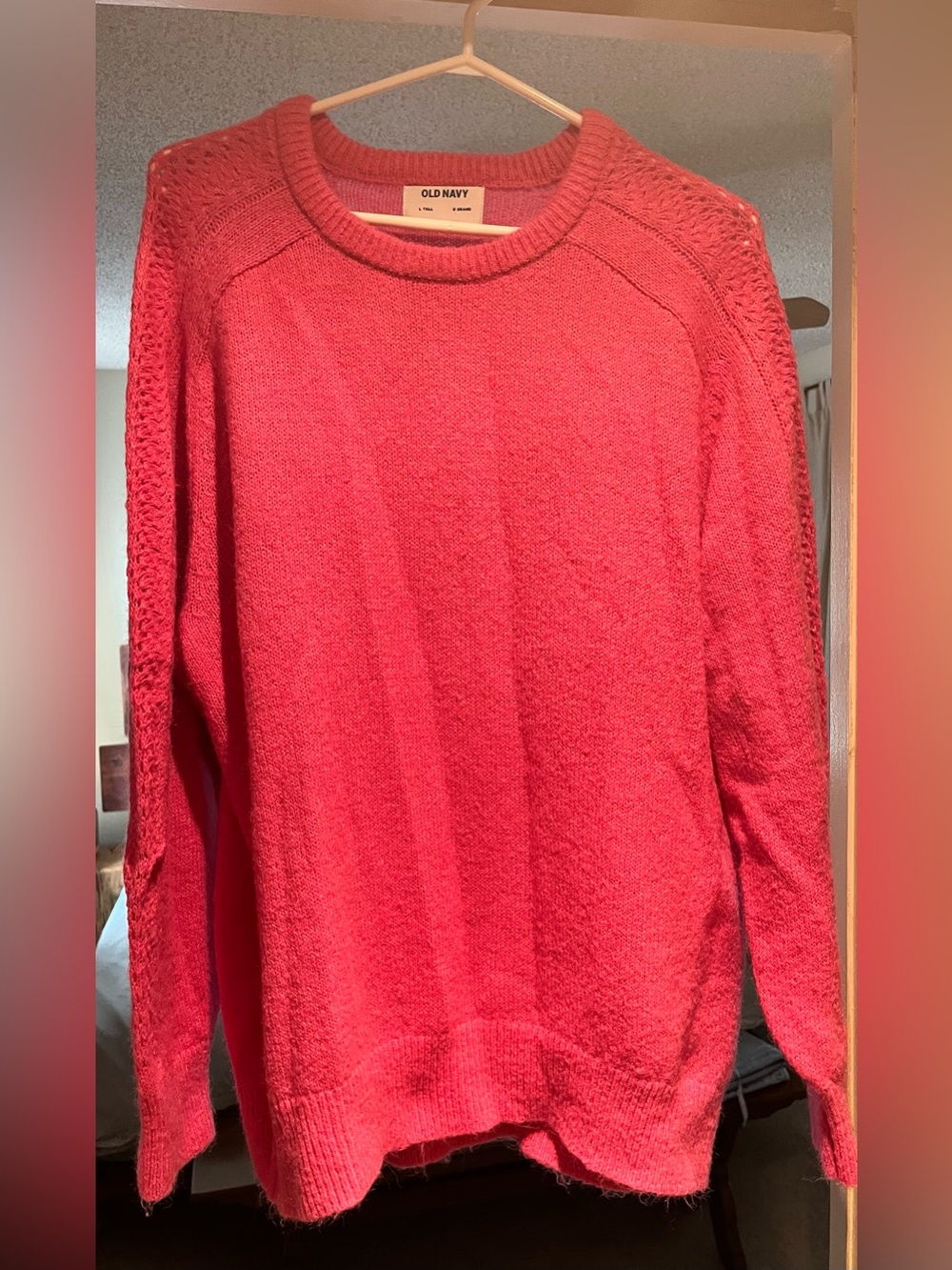 Old Navy Coral-Pink Crewneck Sweater